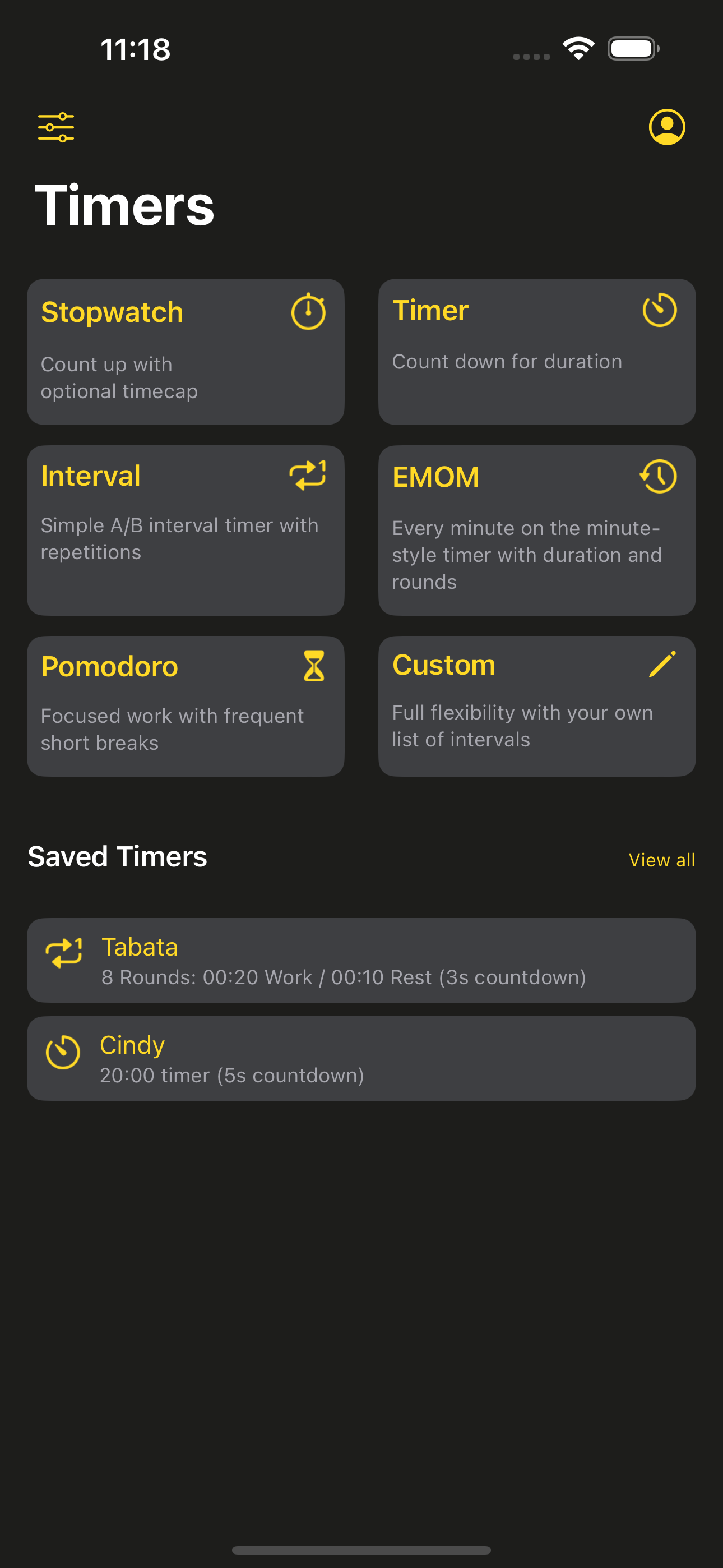 TimerNinja timer types list